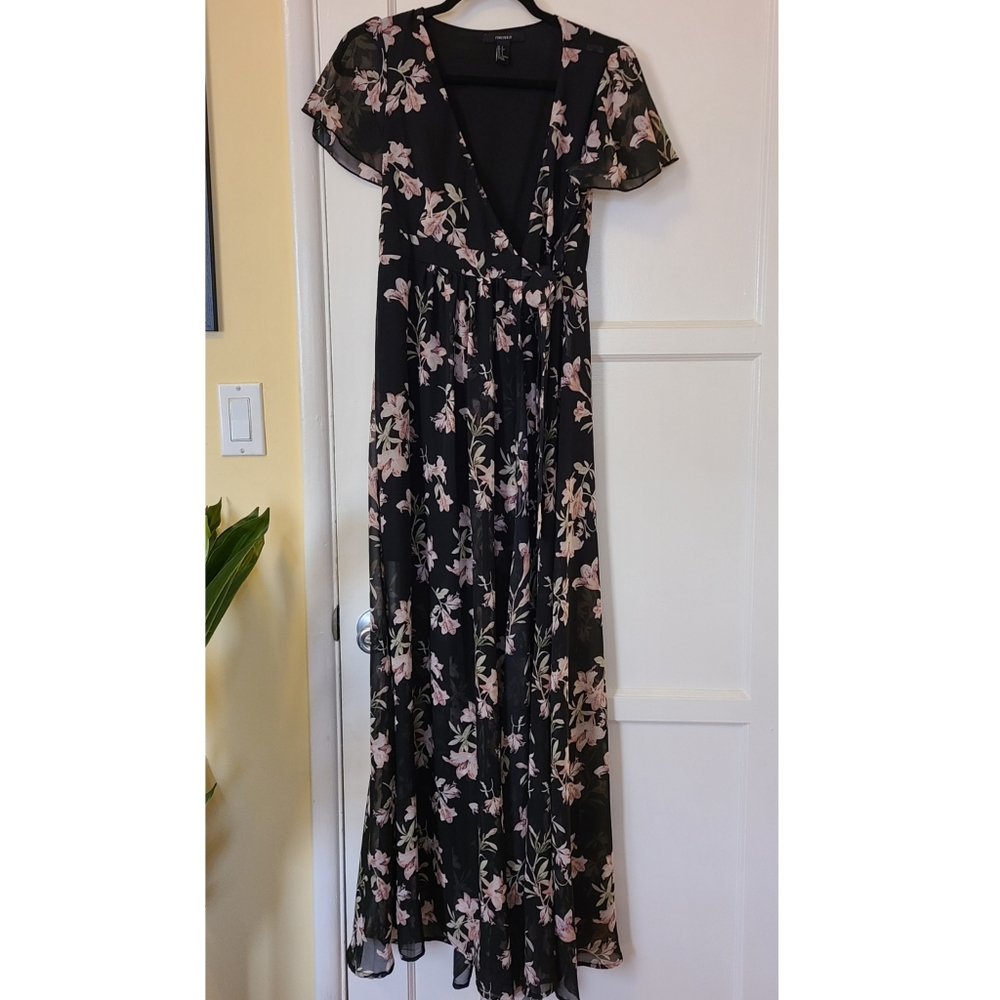Forever 21 Floral Maxi Wrap Dress